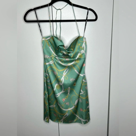 SER.O.YA- Farah Silk Mini Dress - Nautical Green - NWT XS/00 - $325 SOLD OUT - Picture 3 of 10